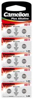 Baterii ceas  AG11 LR721 Camelion, alkaline, blister 10 buc, CAMELION