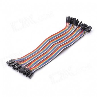 Cablu 40 fire colorat cu conectori mama mama, lungime 30 cm, MD8001