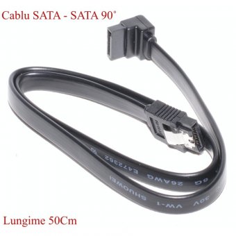 Cablu SATA SATA cu mufa la 90 grade 50cm, MD3792