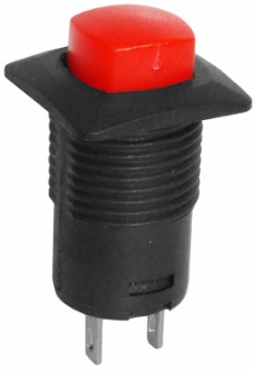 Push buton fara retinere, 1.5A 250V, rosu 16x16x25mm, M68711