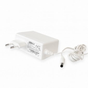 Sursa alimentare 12V 2,5A 5,5x2,5mm cu stecher,  alba