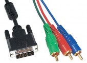 Cablu 3RCA RGB tata DVI tata 3metri, aurit, cu ferita, A7829842
