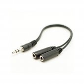 Cablu adaptor jack 3.5mm stereo tata 2xjack 3,5mm stereo mama 20cm MD90185