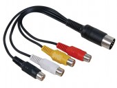 Cablu adaptor DIN 5 pini tata 4RCA mama lungime 0,2m , A6713