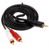 Cablu jack 3,5mm stereo tata 2RCA tata, 1,5 m, conectori auriti, MD90057-AU