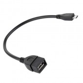 Cablu OTG USB A mama micro USB B 5 pini tata, 20cm , MD90210