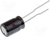 Condensator electrolitic, 100uF 6.3V, low impedance, Yageo